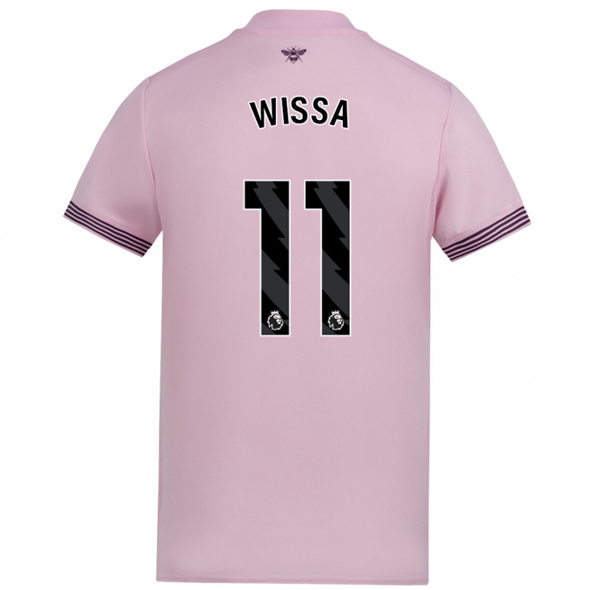 Kids Football Yoane Wissa #11 Pink Away Jersey 2024/25 T-Shirt