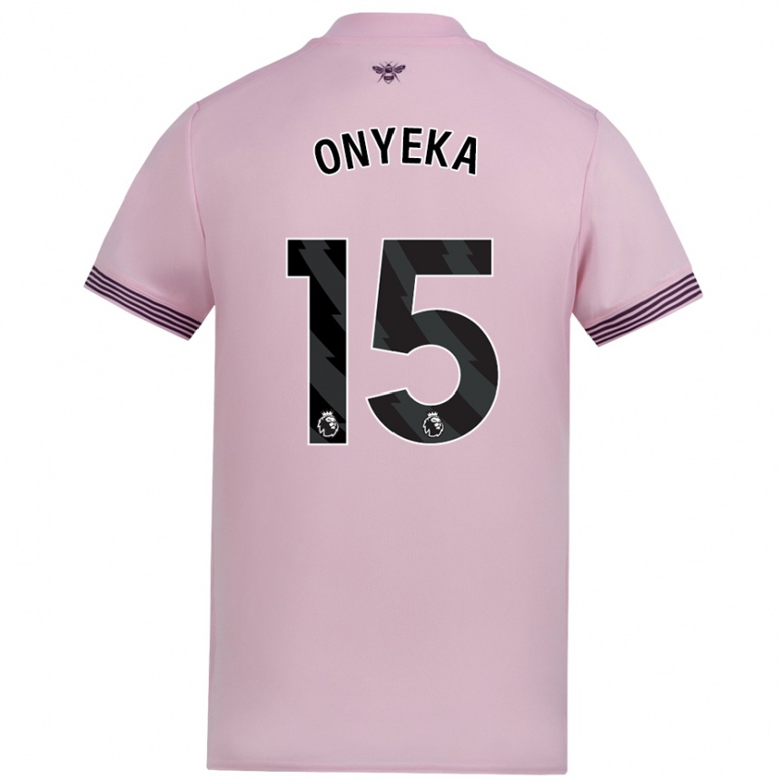 Kids Football Frank Onyeka #15 Pink Away Jersey 2024/25 T-Shirt