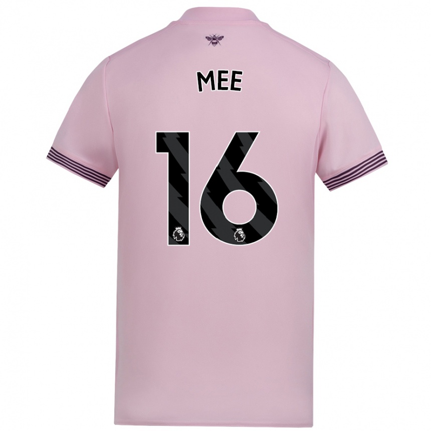 Kids Football Ben Mee #16 Pink Away Jersey 2024/25 T-Shirt