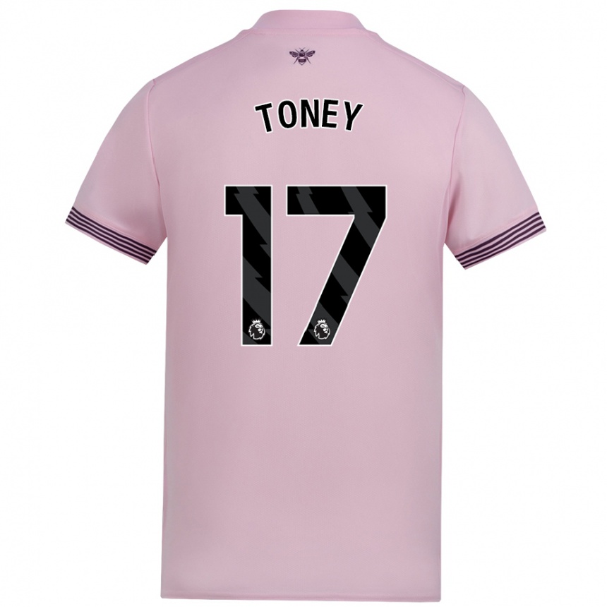 Kids Football Ivan Toney #17 Pink Away Jersey 2024/25 T-Shirt