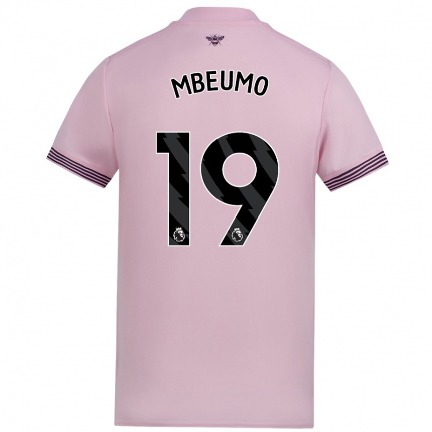 Kids Football Bryan Mbeumo #19 Pink Away Jersey 2024/25 T-Shirt