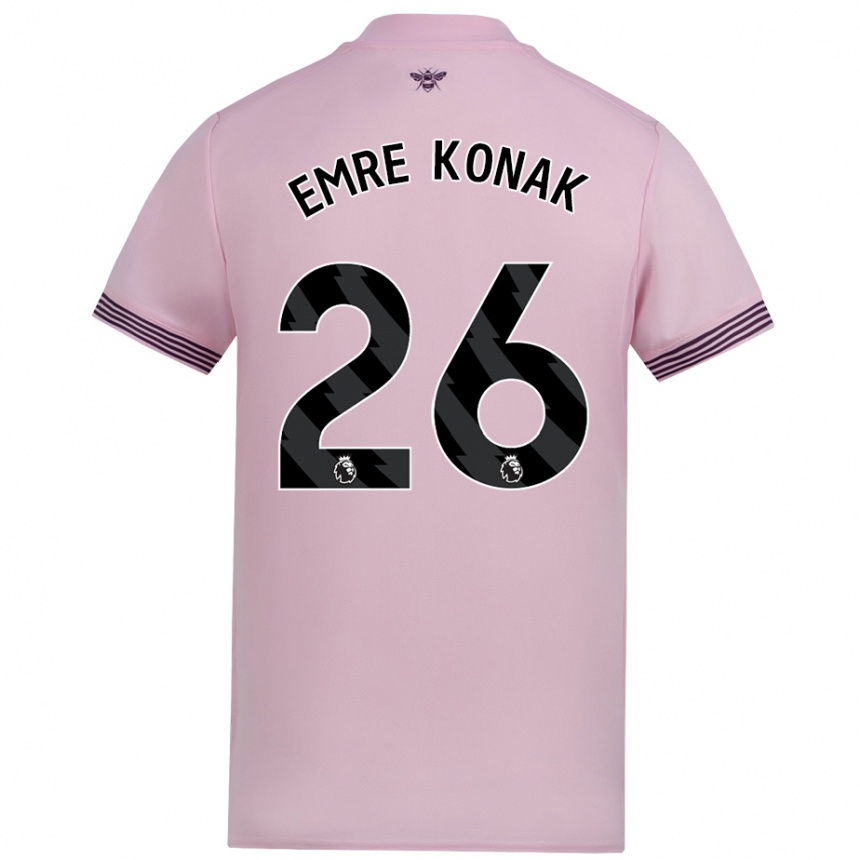 Kids Football Yunus Emre Konak #26 Pink Away Jersey 2024/25 T-Shirt