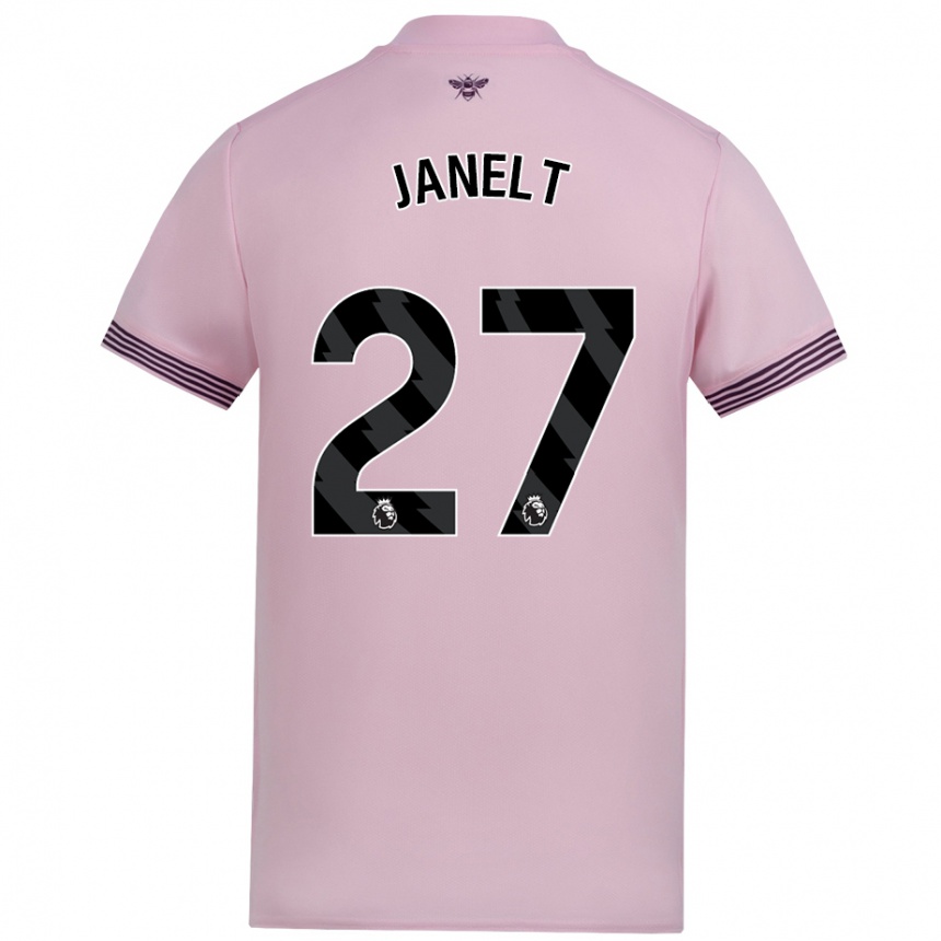 Kids Football Vitaly Janelt #27 Pink Away Jersey 2024/25 T-Shirt