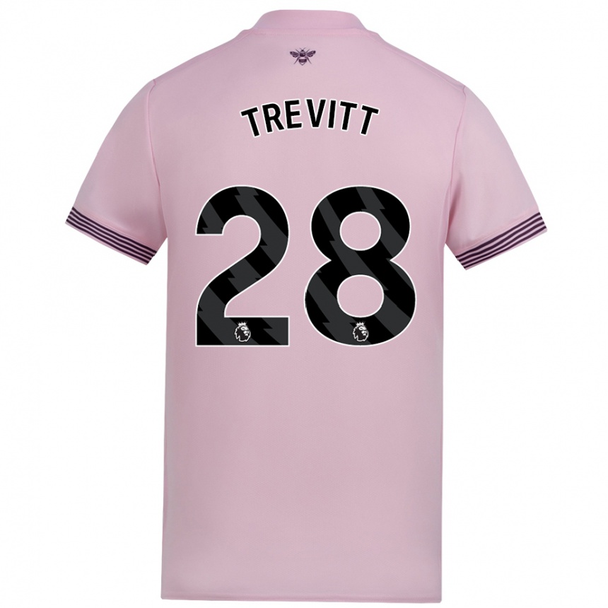 Kids Football Ryan Trevitt #28 Pink Away Jersey 2024/25 T-Shirt