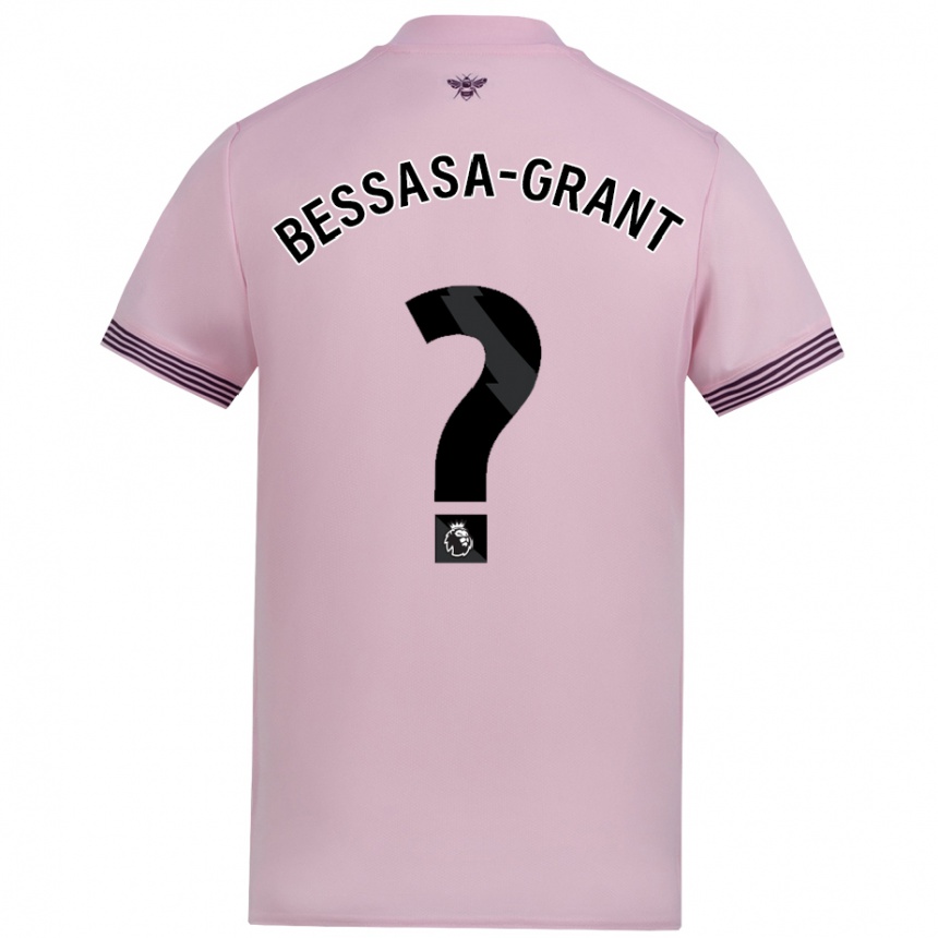 Kids Football Mekhai Bessasa-Grant #0 Pink Away Jersey 2024/25 T-Shirt