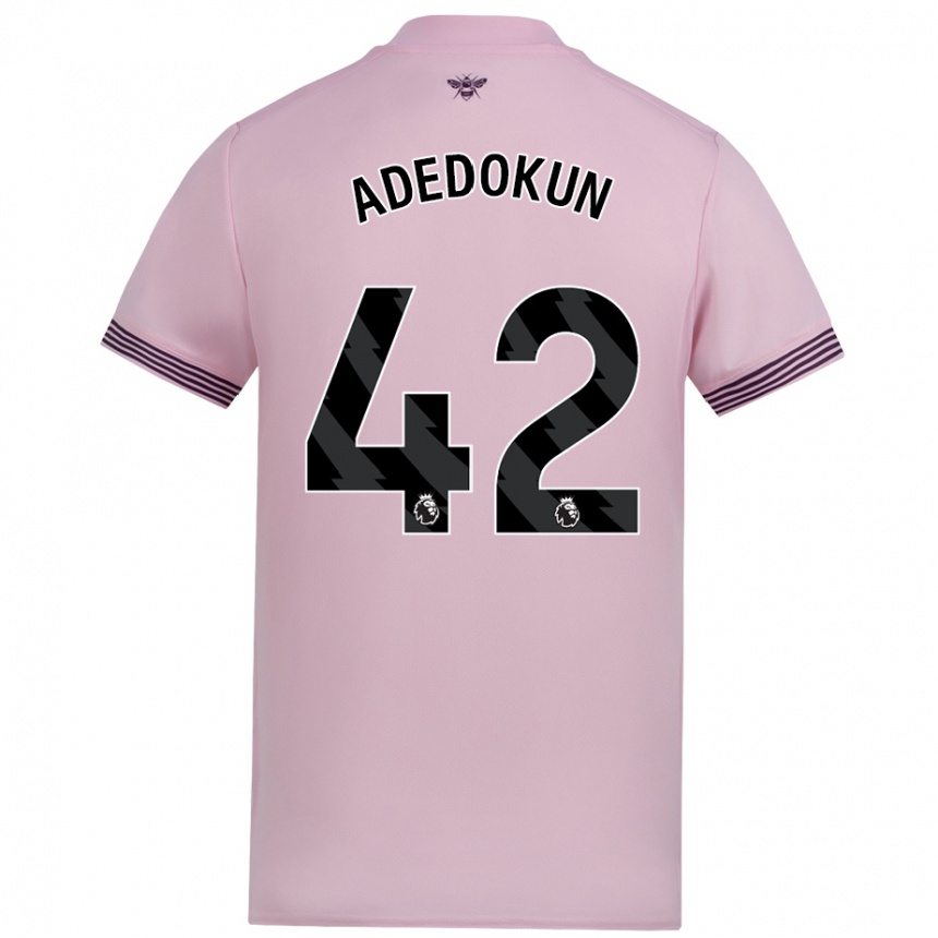 Kids Football Val Adedokun #42 Pink Away Jersey 2024/25 T-Shirt