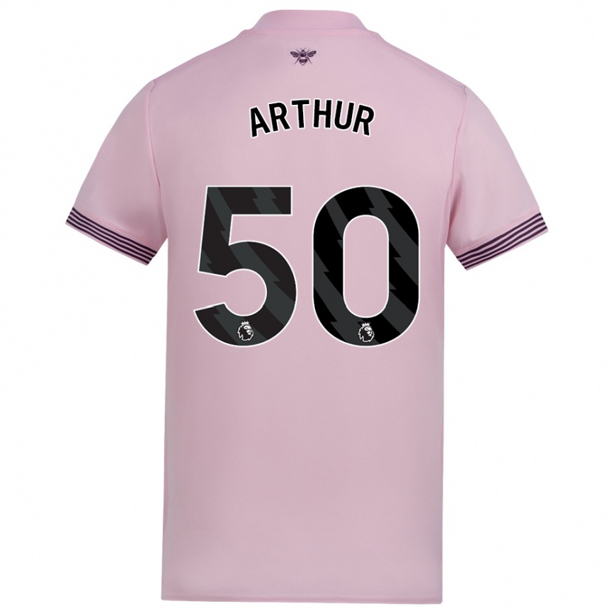 Kids Football Benjamin Arthur #50 Pink Away Jersey 2024/25 T-Shirt