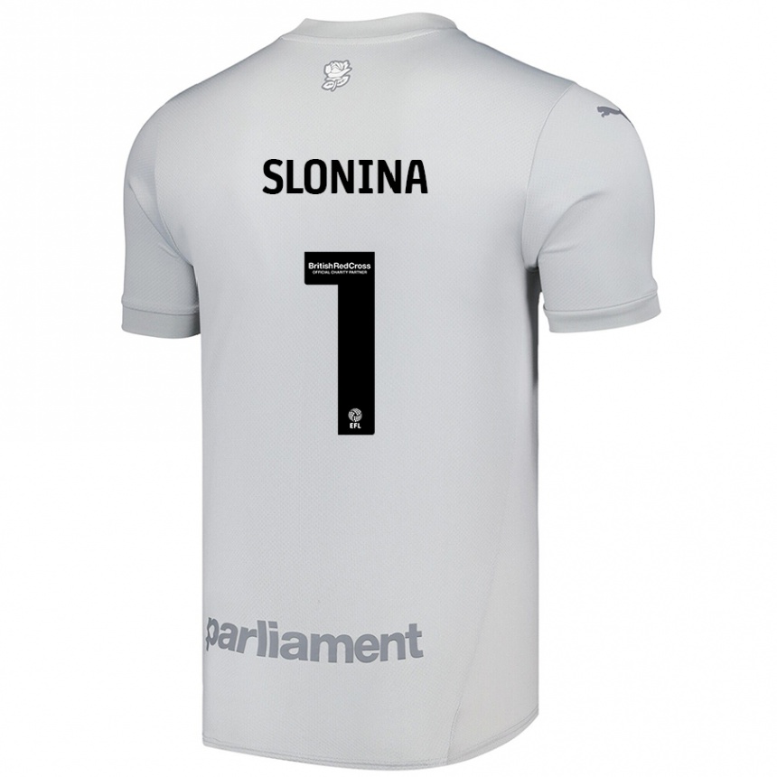 Kids Football Gabriel Slonina #1 Silver Gray Away Jersey 2024/25 T-Shirt