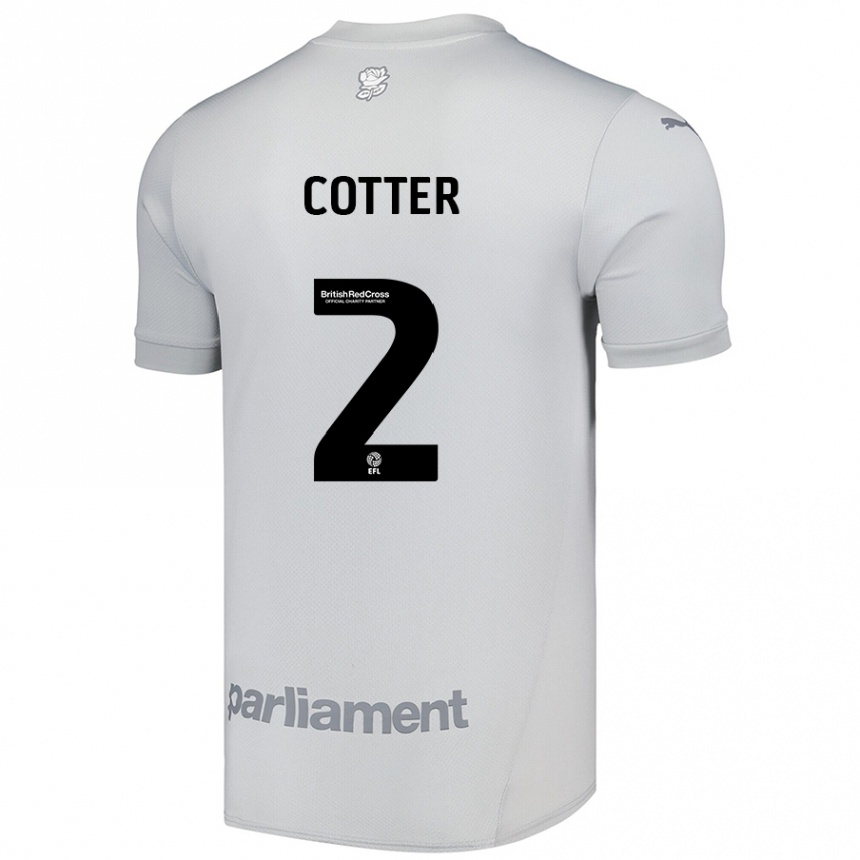 Kids Football Barry Cotter #2 Silver Gray Away Jersey 2024/25 T-Shirt