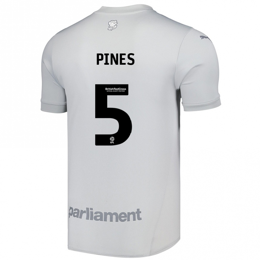 Kids Football Donovan Pines #5 Silver Gray Away Jersey 2024/25 T-Shirt