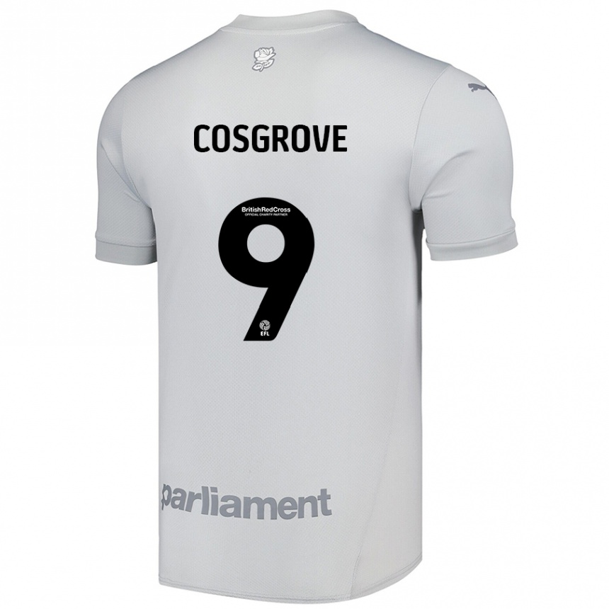 Kids Football Sam Cosgrove #9 Silver Gray Away Jersey 2024/25 T-Shirt