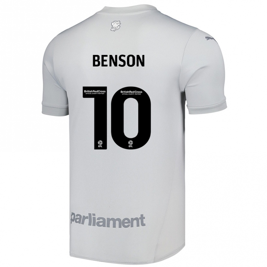 Kids Football Josh Benson #10 Silver Gray Away Jersey 2024/25 T-Shirt