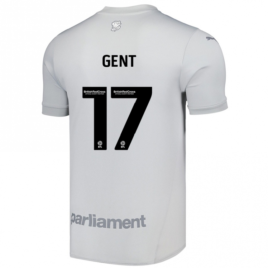 Kids Football Georgie Gent #17 Silver Gray Away Jersey 2024/25 T-Shirt