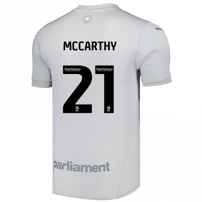 Kids Football Conor Mccarthy #21 Silver Gray Away Jersey 2024/25 T-Shirt