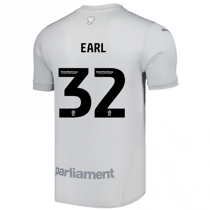 Kids Football Josh Earl #32 Silver Gray Away Jersey 2024/25 T-Shirt