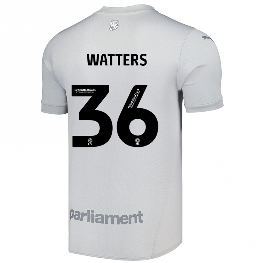 Kids Football Max Watters #36 Silver Gray Away Jersey 2024/25 T-Shirt