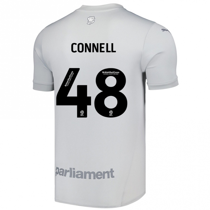 Kids Football Luca Connell #48 Silver Gray Away Jersey 2024/25 T-Shirt