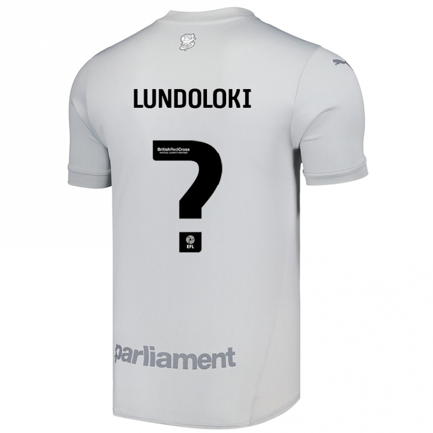 Kids Football Geoffrey Lundoloki #0 Silver Gray Away Jersey 2024/25 T-Shirt