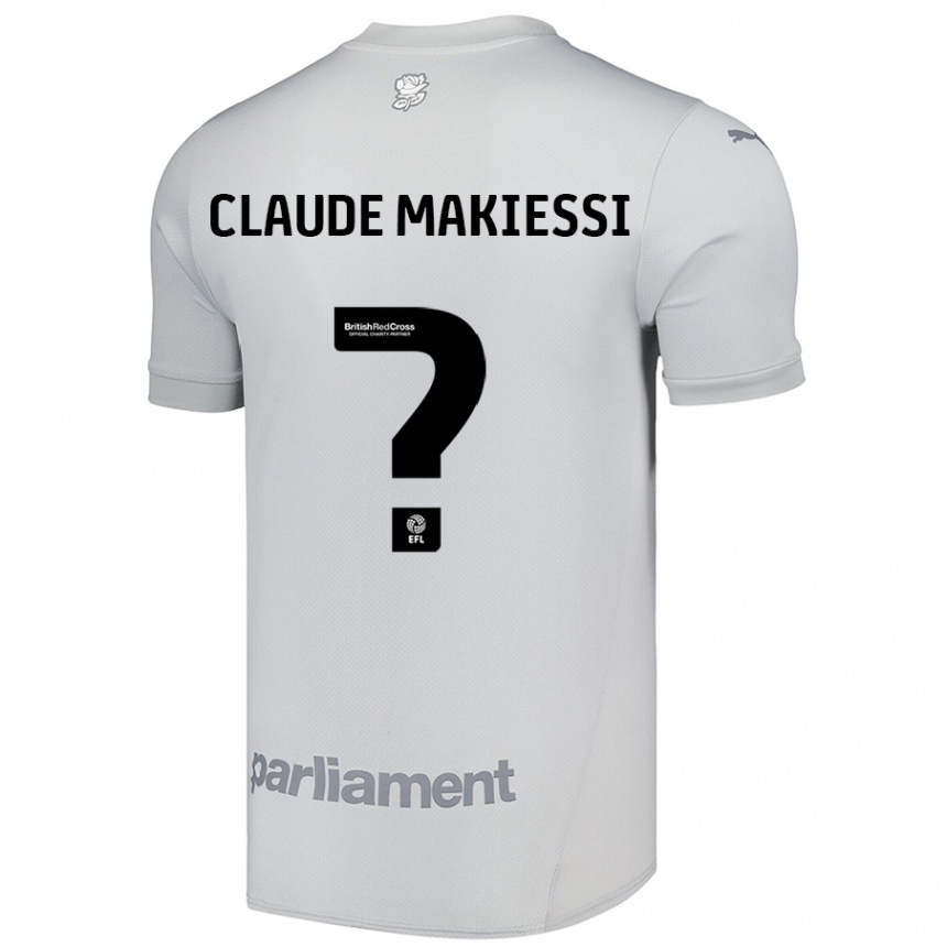 Kids Football Jean Claude Makiessi #0 Silver Gray Away Jersey 2024/25 T-Shirt