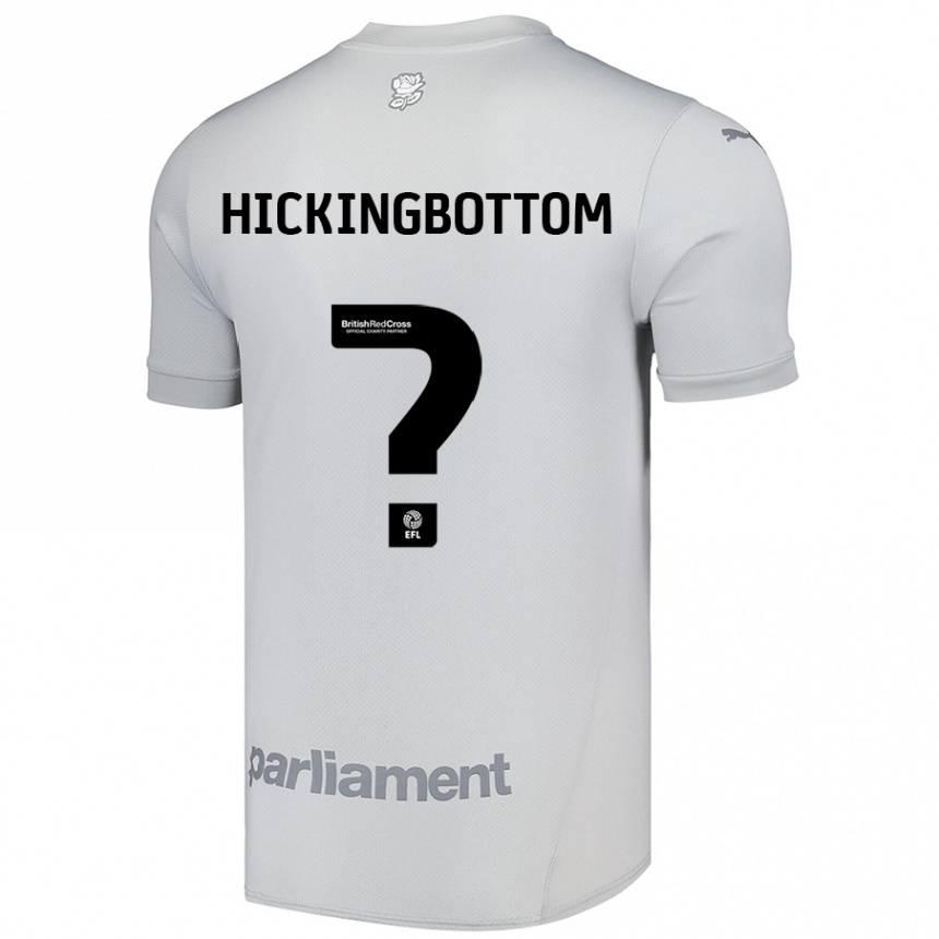 Kids Football Charlie Hickingbottom #0 Silver Gray Away Jersey 2024/25 T-Shirt