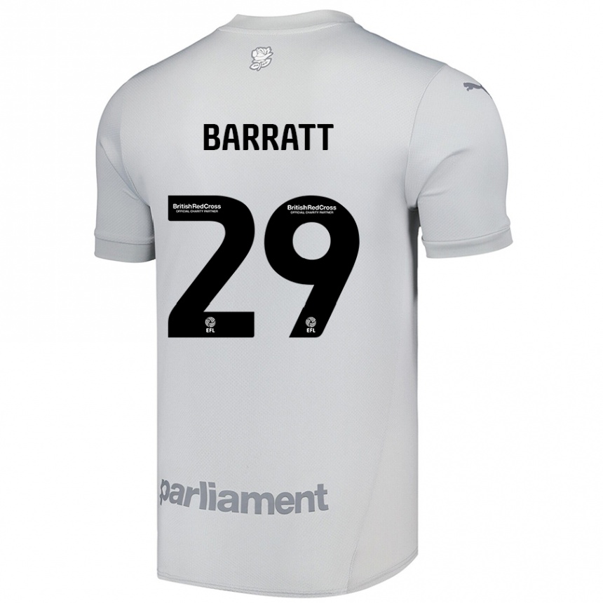 Kids Football Connor Barratt #29 Silver Gray Away Jersey 2024/25 T-Shirt