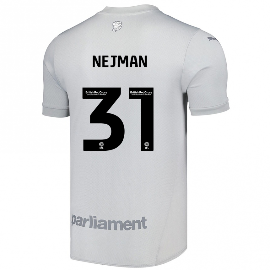 Kids Football Harrison Nejman #31 Silver Gray Away Jersey 2024/25 T-Shirt