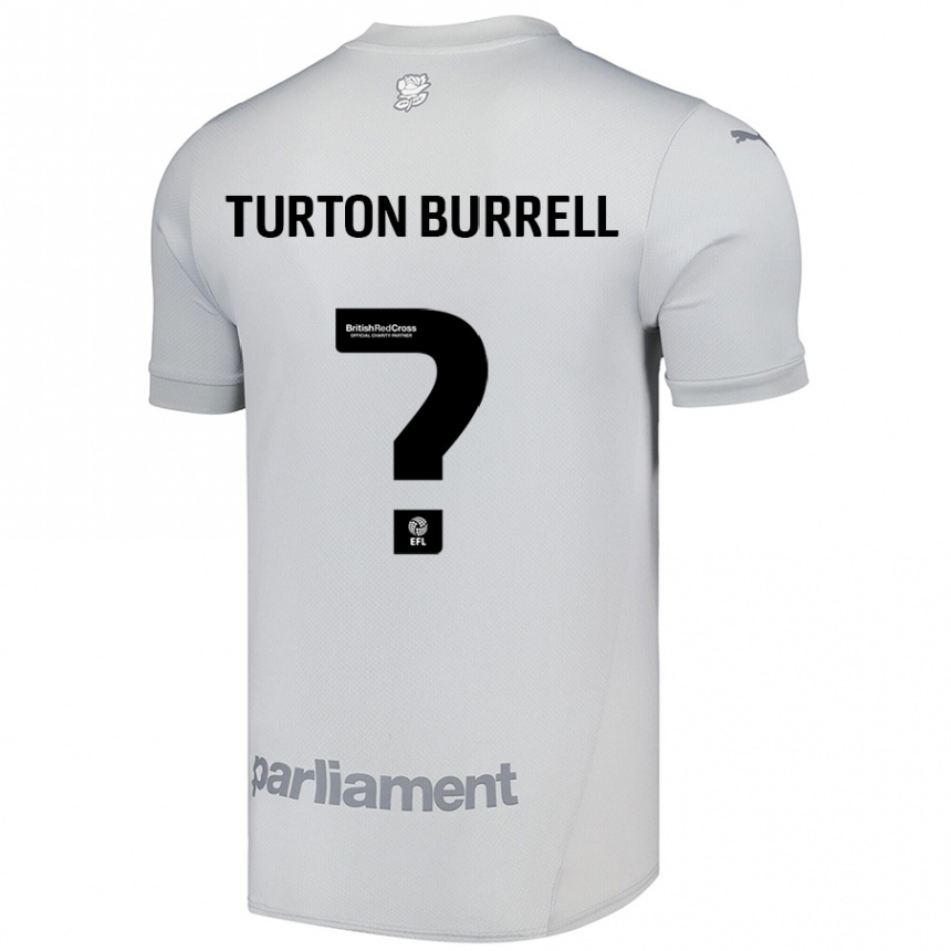 Kids Football Melissa Turton-Burrell #0 Silver Gray Away Jersey 2024/25 T-Shirt