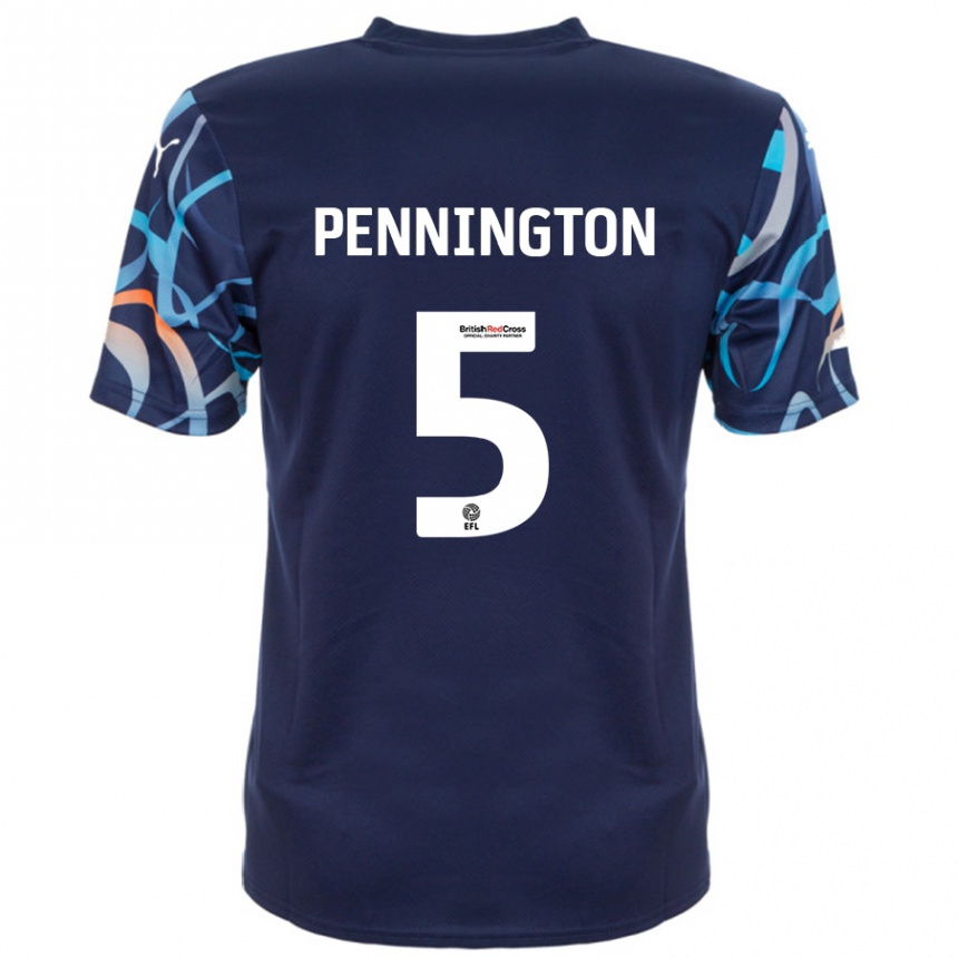 Kids Football Matthew Pennington #5 Navy Blue Away Jersey 2024/25 T-Shirt