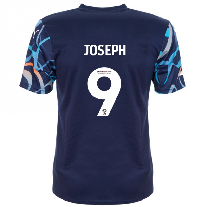 Kids Football Kyle Joseph #9 Navy Blue Away Jersey 2024/25 T-Shirt