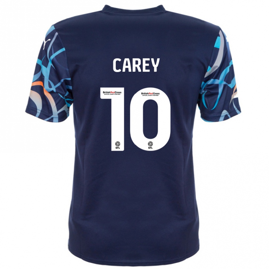 Kids Football Sonny Carey #10 Navy Blue Away Jersey 2024/25 T-Shirt