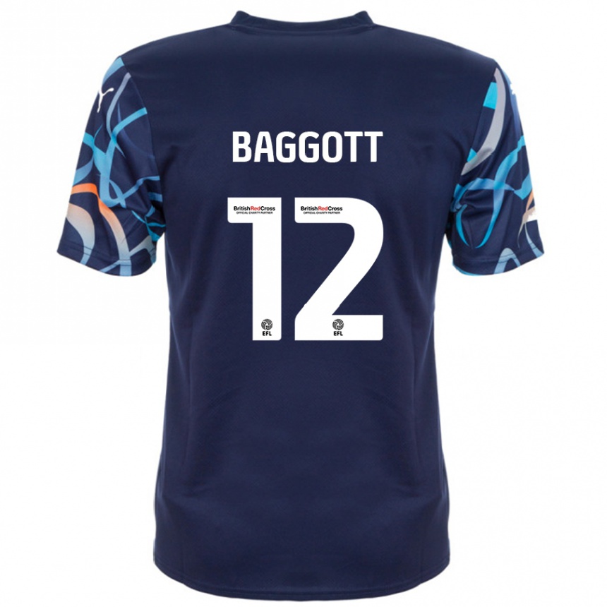 Kids Football Elkan Baggott #12 Navy Blue Away Jersey 2024/25 T-Shirt