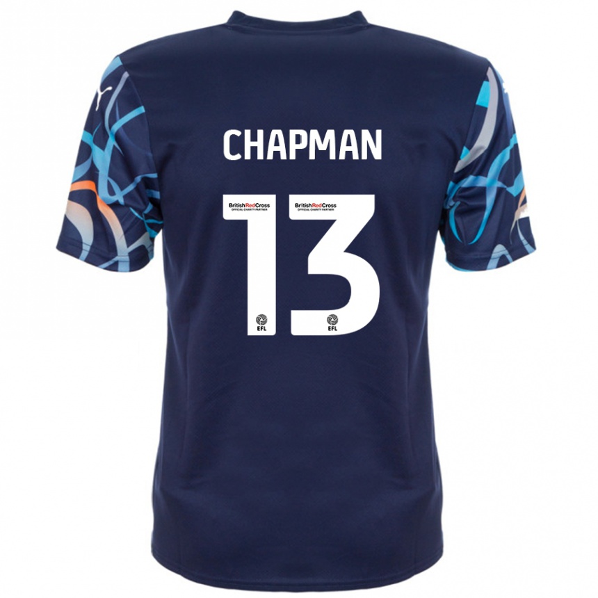 Kids Football Mackenzie Chapman #13 Navy Blue Away Jersey 2024/25 T-Shirt