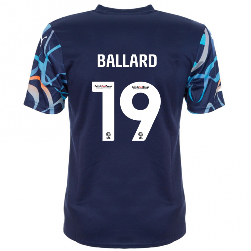 Kids Football Dom Ballard #19 Navy Blue Away Jersey 2024/25 T-Shirt