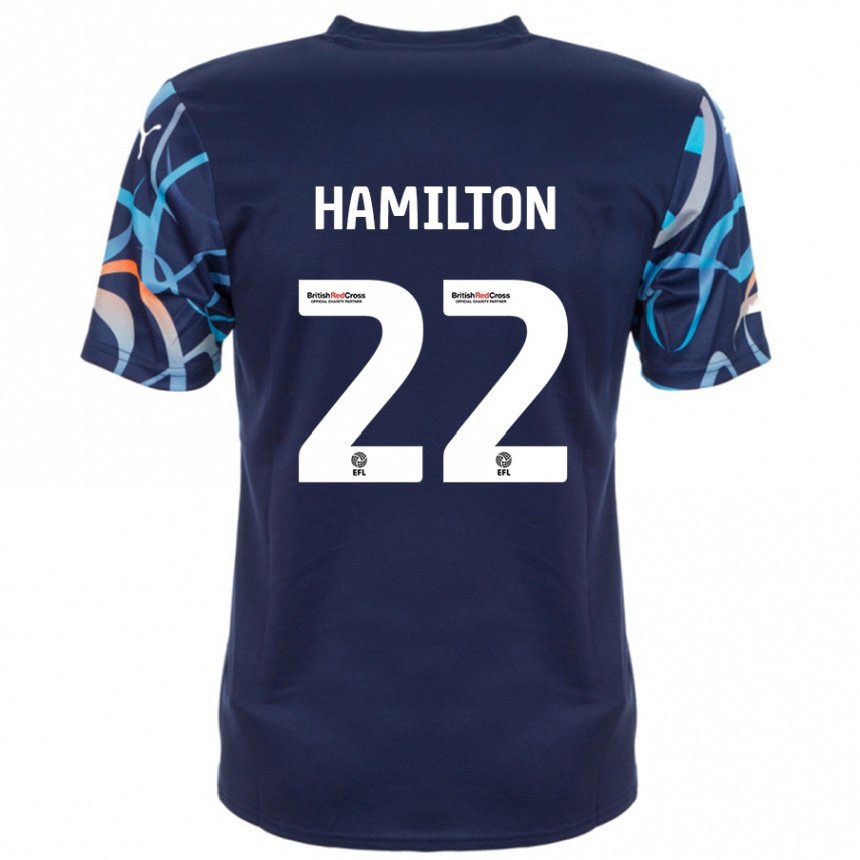 Kids Football Cj Hamilton #22 Navy Blue Away Jersey 2024/25 T-Shirt