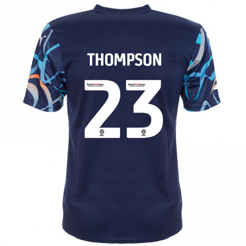 Kids Football Dominic Thompson #23 Navy Blue Away Jersey 2024/25 T-Shirt