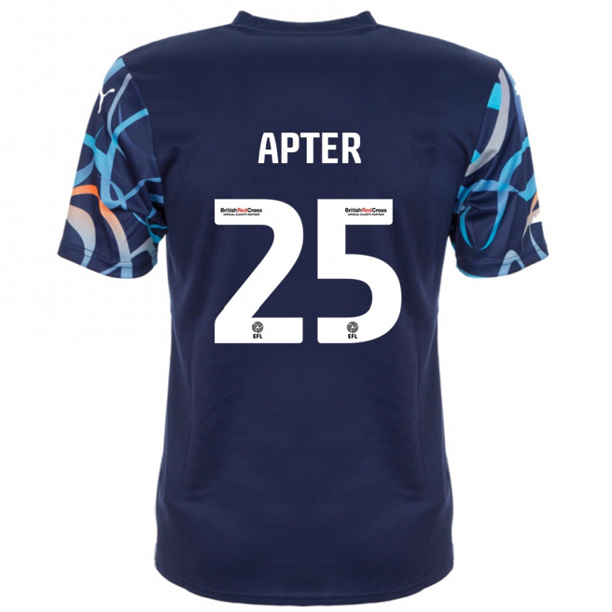 Kids Football Rob Apter #25 Navy Blue Away Jersey 2024/25 T-Shirt