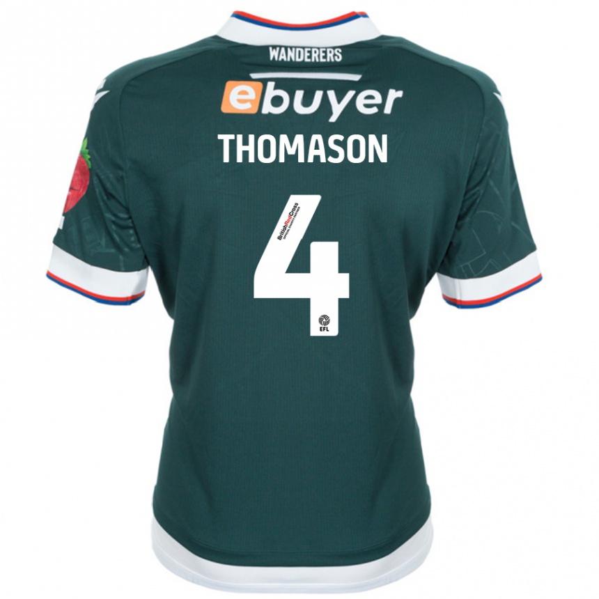 Kids Football George Thomason #4 Dark Green Away Jersey 2024/25 T-Shirt