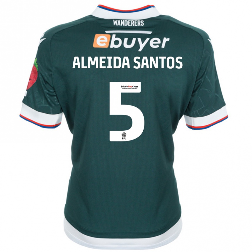 Kids Football Ricardo Santos #5 Dark Green Away Jersey 2024/25 T-Shirt