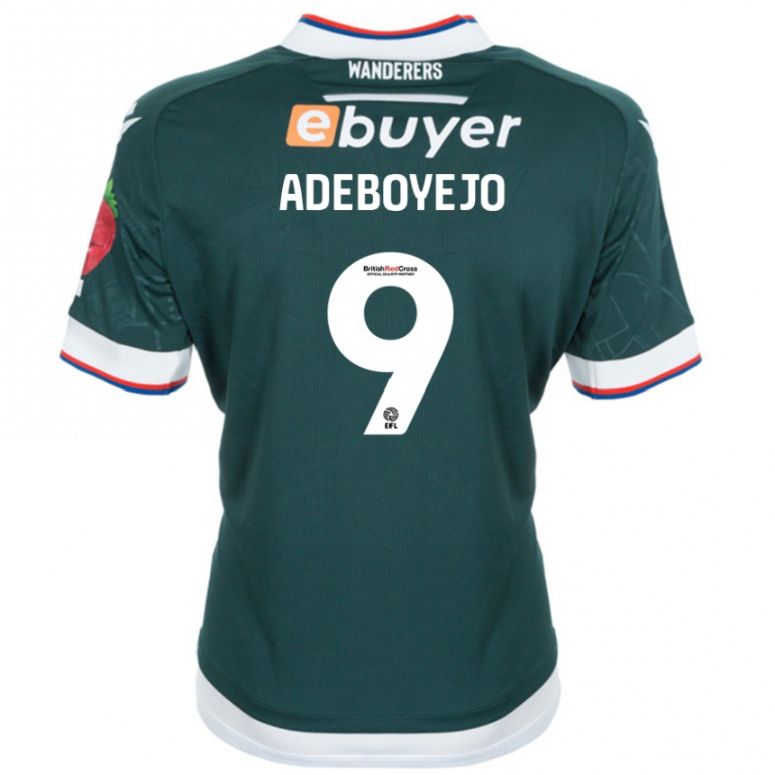 Kids Football Victor Adeboyejo #9 Dark Green Away Jersey 2024/25 T-Shirt