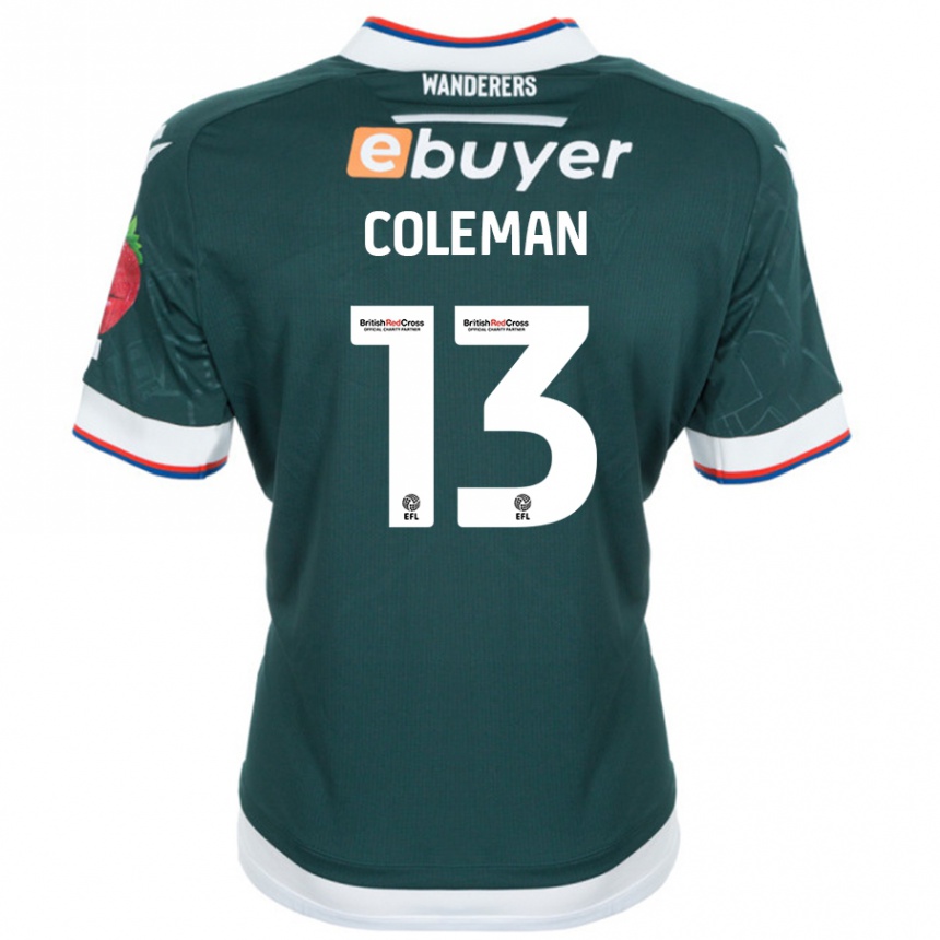 Kids Football Joel Coleman #13 Dark Green Away Jersey 2024/25 T-Shirt