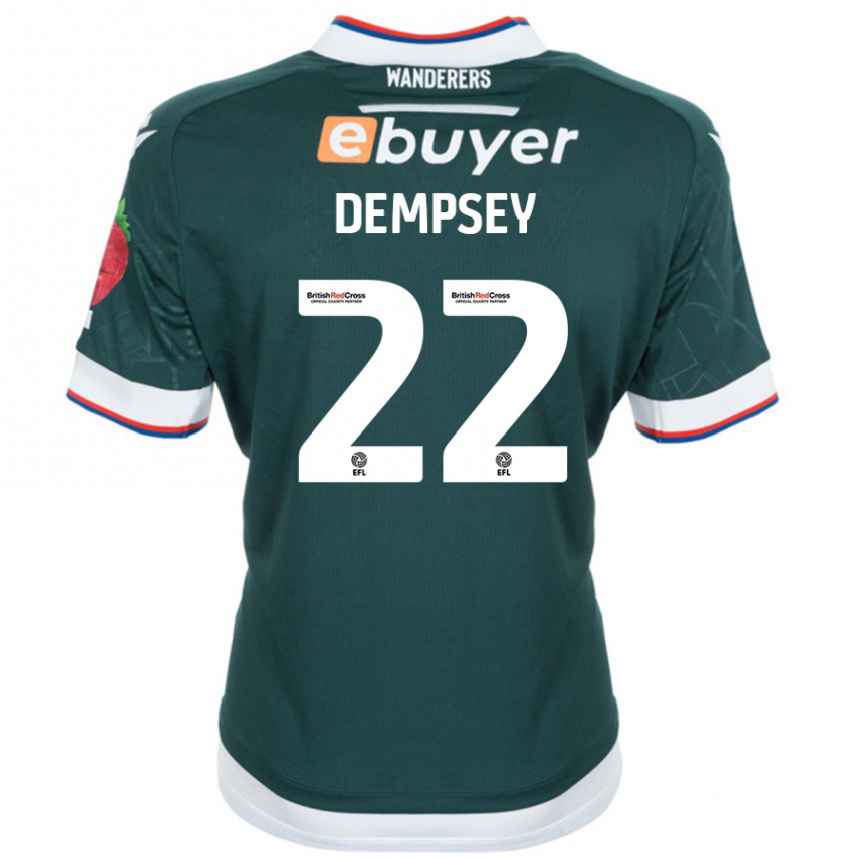 Kids Football Kyle Dempsey #22 Dark Green Away Jersey 2024/25 T-Shirt