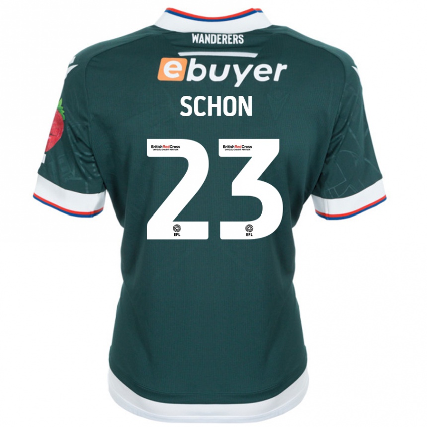 Kids Football Szabolcs Schön #23 Dark Green Away Jersey 2024/25 T-Shirt