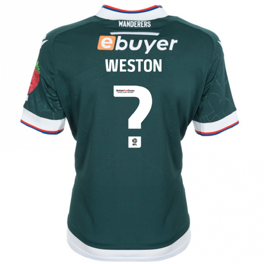 Kids Football Ajay Weston #0 Dark Green Away Jersey 2024/25 T-Shirt