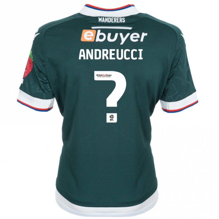 Kids Football Ben Andreucci #0 Dark Green Away Jersey 2024/25 T-Shirt