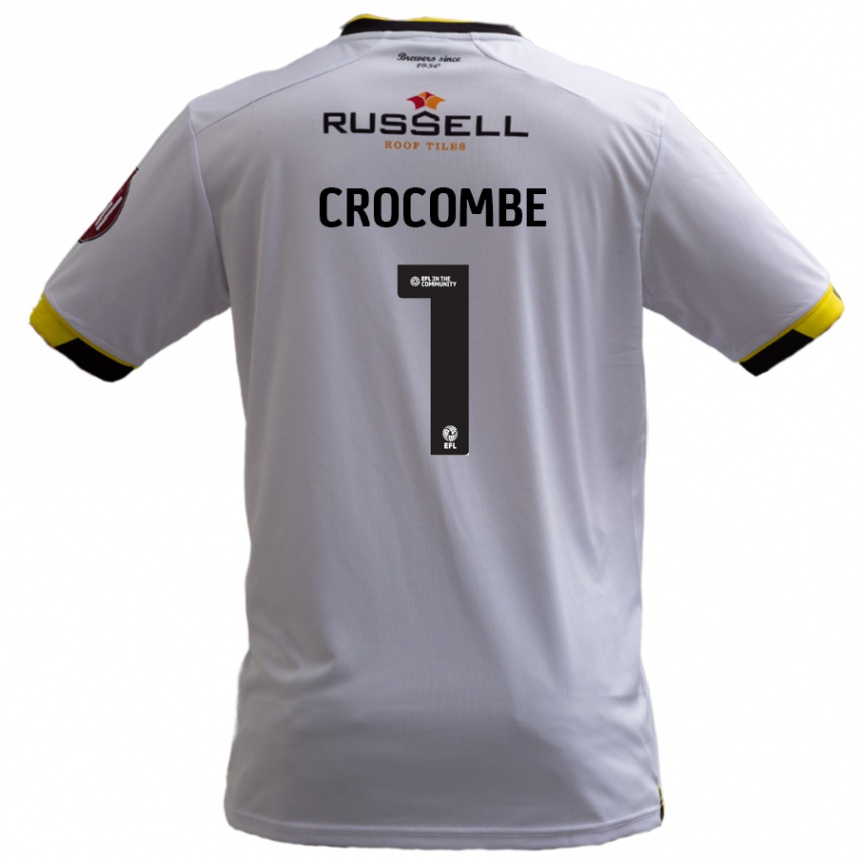 Kids Football Max Crocombe #1 White Away Jersey 2024/25 T-Shirt