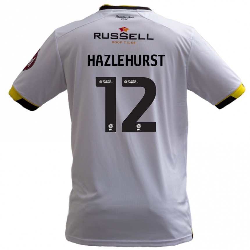 Kids Football Jack Hazlehurst #12 White Away Jersey 2024/25 T-Shirt