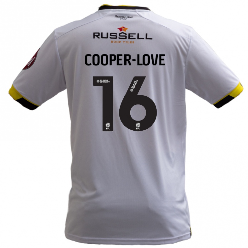 Kids Football Jack Cooper-Love #16 White Away Jersey 2024/25 T-Shirt