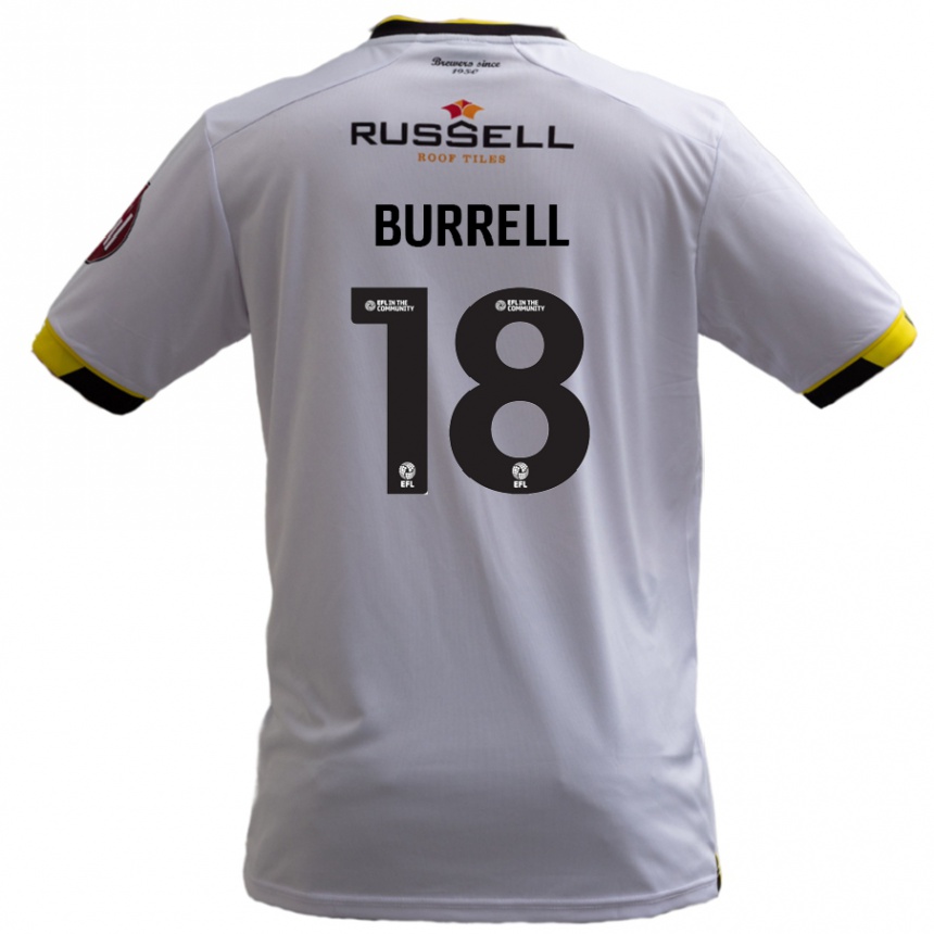 Kids Football Rumarn Burrell #18 White Away Jersey 2024/25 T-Shirt