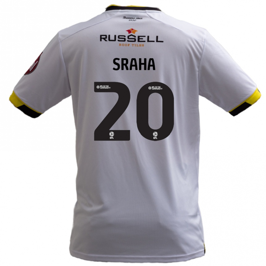 Kids Football Jason Sraha #20 White Away Jersey 2024/25 T-Shirt