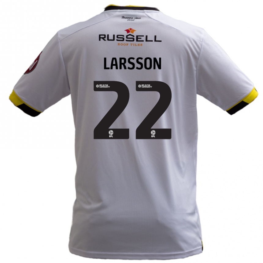 Kids Football Julian Larsson #22 White Away Jersey 2024/25 T-Shirt